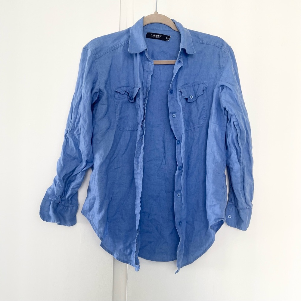 Ralph Lauren Unisex Light Blue Dress Shirt Size XS Casual Formal
